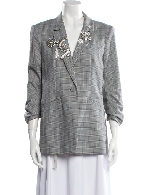 Cinq à Sept Plaid Print Blazer