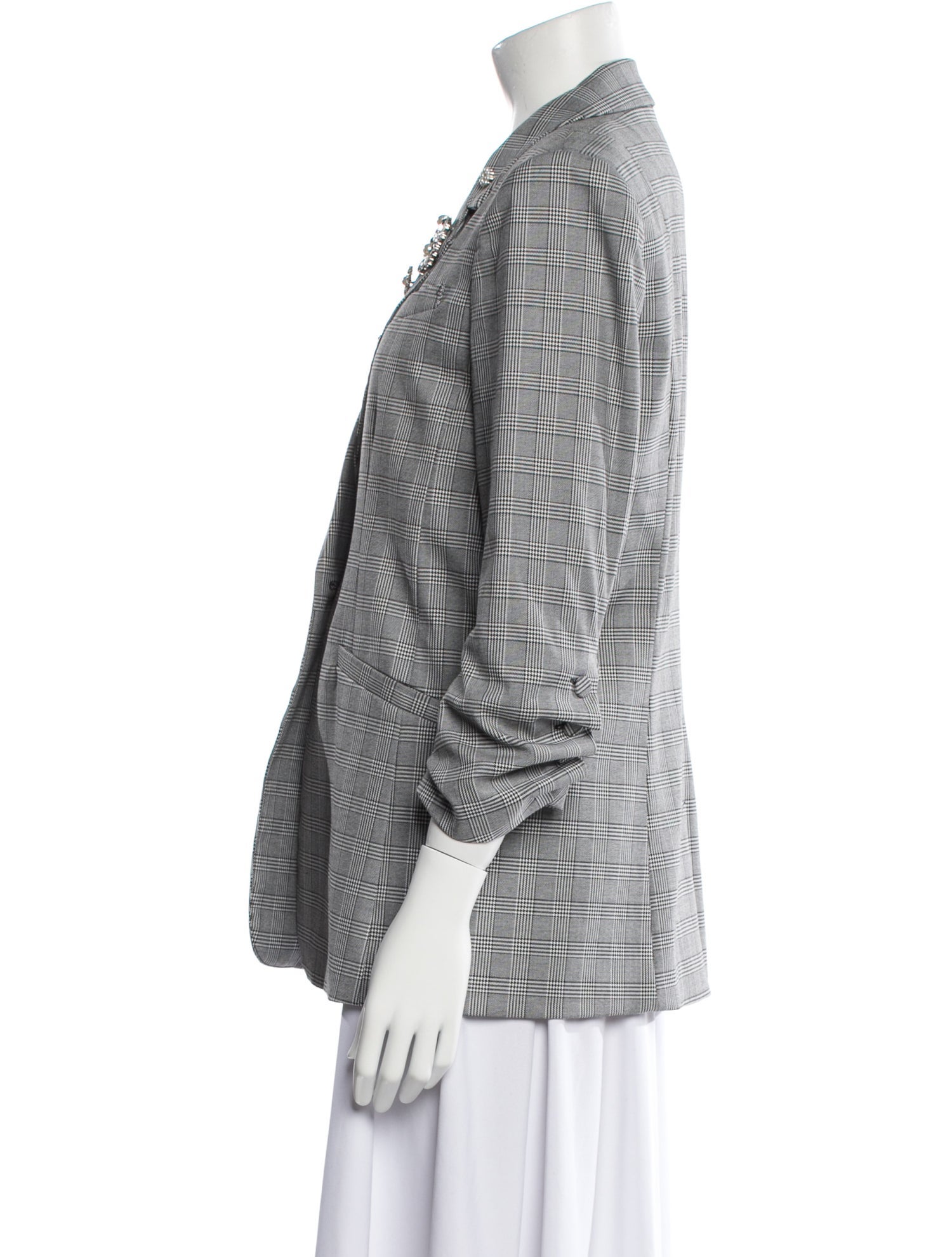 Cinq à Sept Plaid Print Blazer