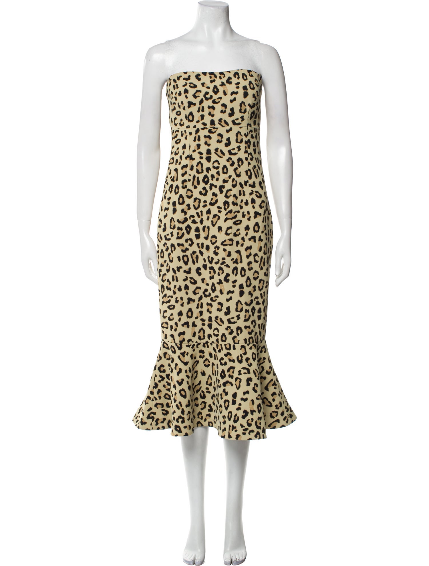 Cinq à Sept Animal Print Knee-Length Dress