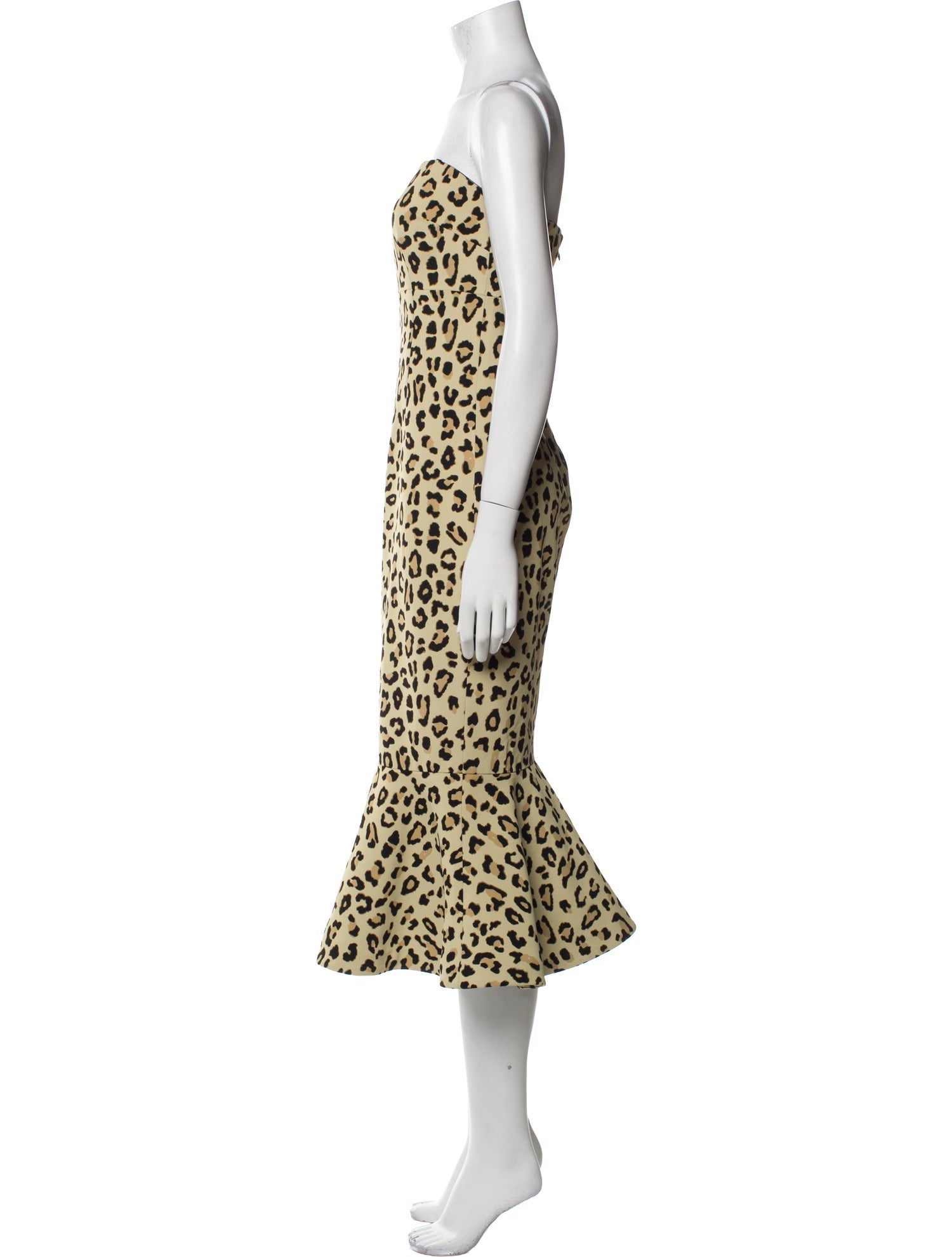 Cinq à Sept Animal Print Knee-Length Dress