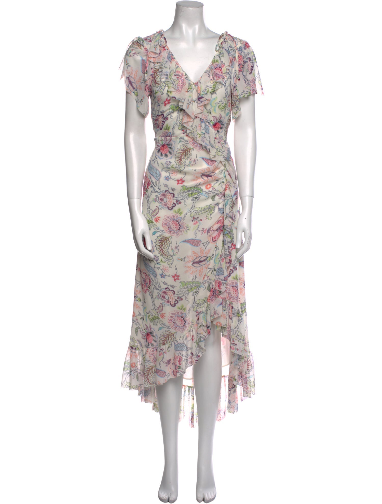 Cinq à Sept Floral Print Long Dress