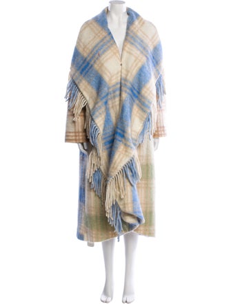 Cinq à Sept Plaid Print Coat