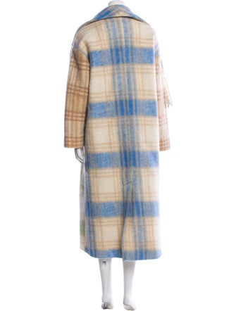 Cinq à Sept Plaid Print Coat