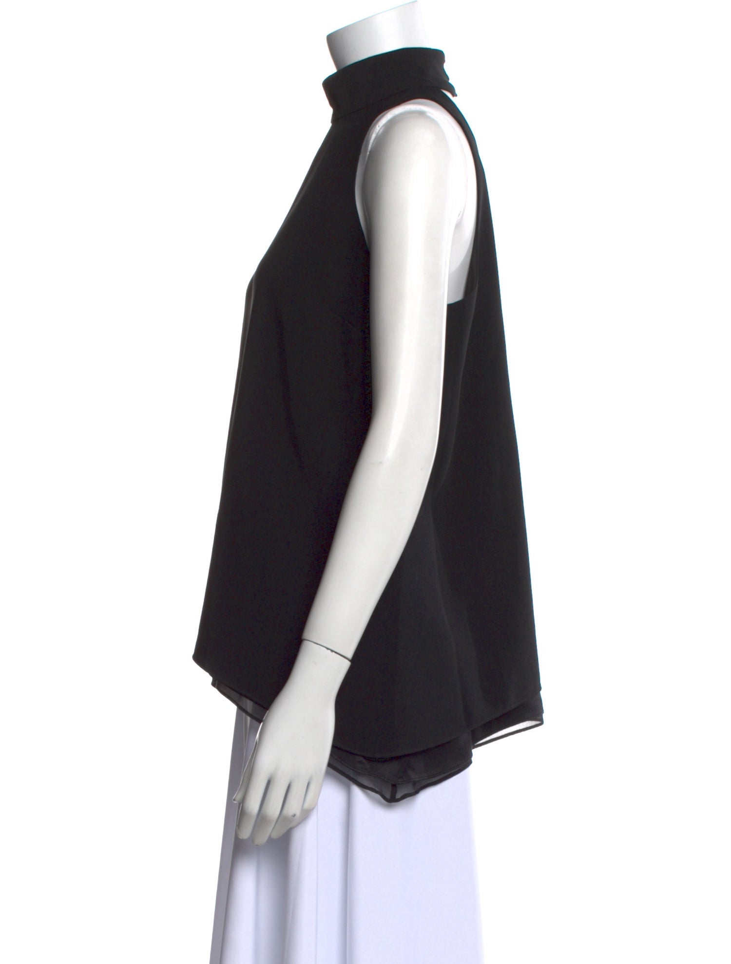 Cinq à Sept Mock Neck Sleeveless Top