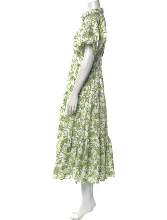 Cinq à Sept Floral Print Long Dress