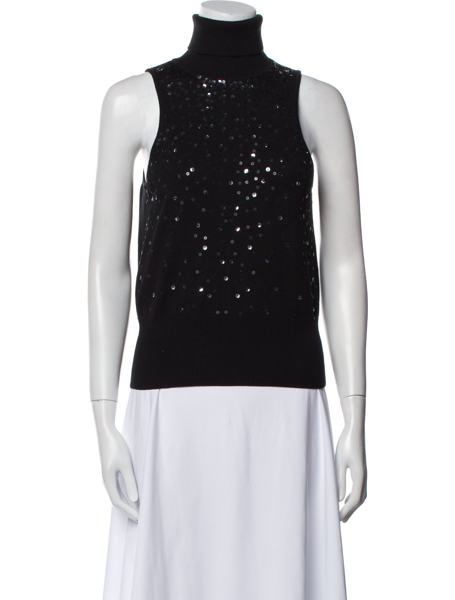 Cinq à Sept Turtleneck Sleeveless Top