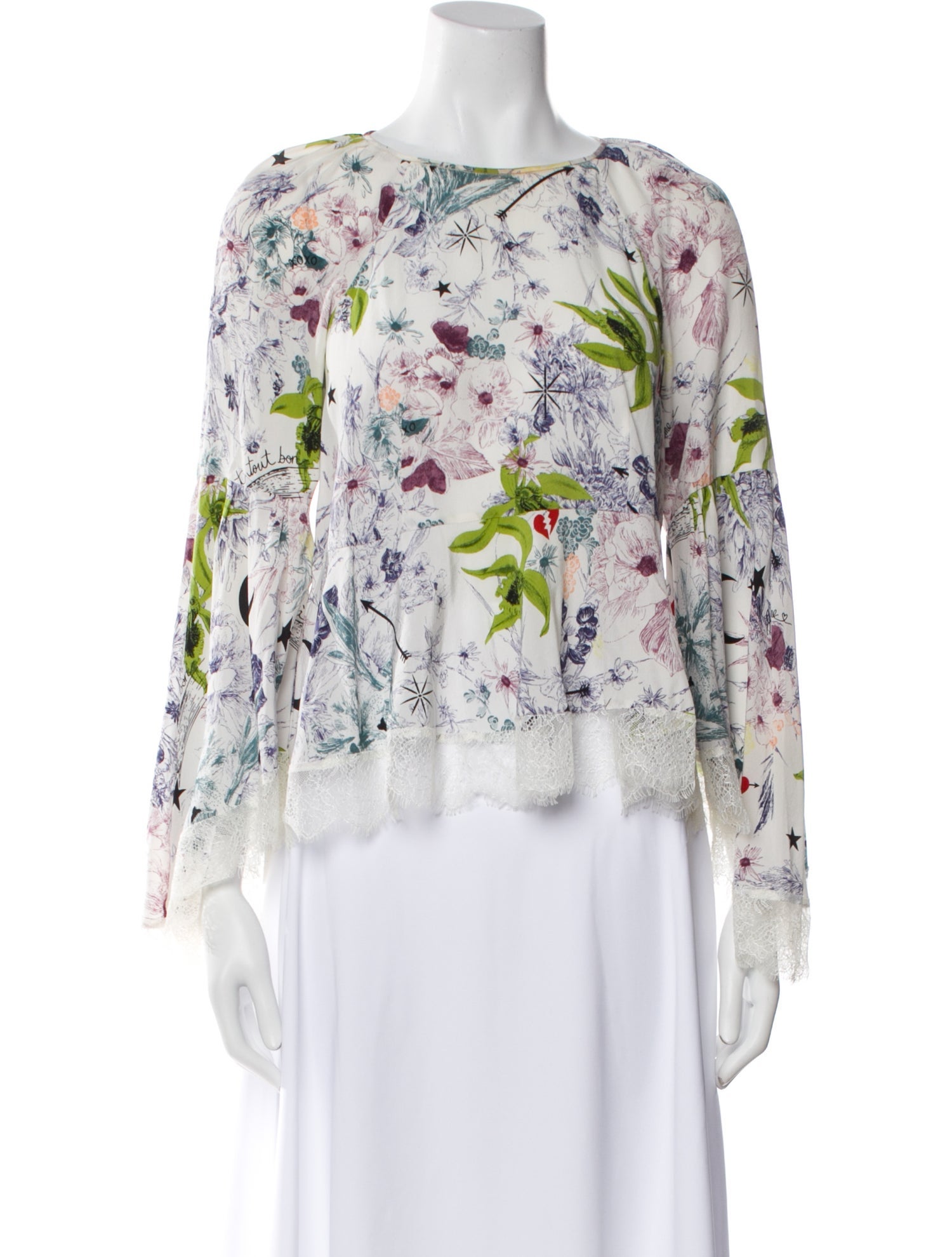 Cinq à Sept Silk Floral Print Blouse