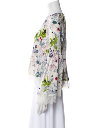 Cinq à Sept Silk Floral Print Blouse