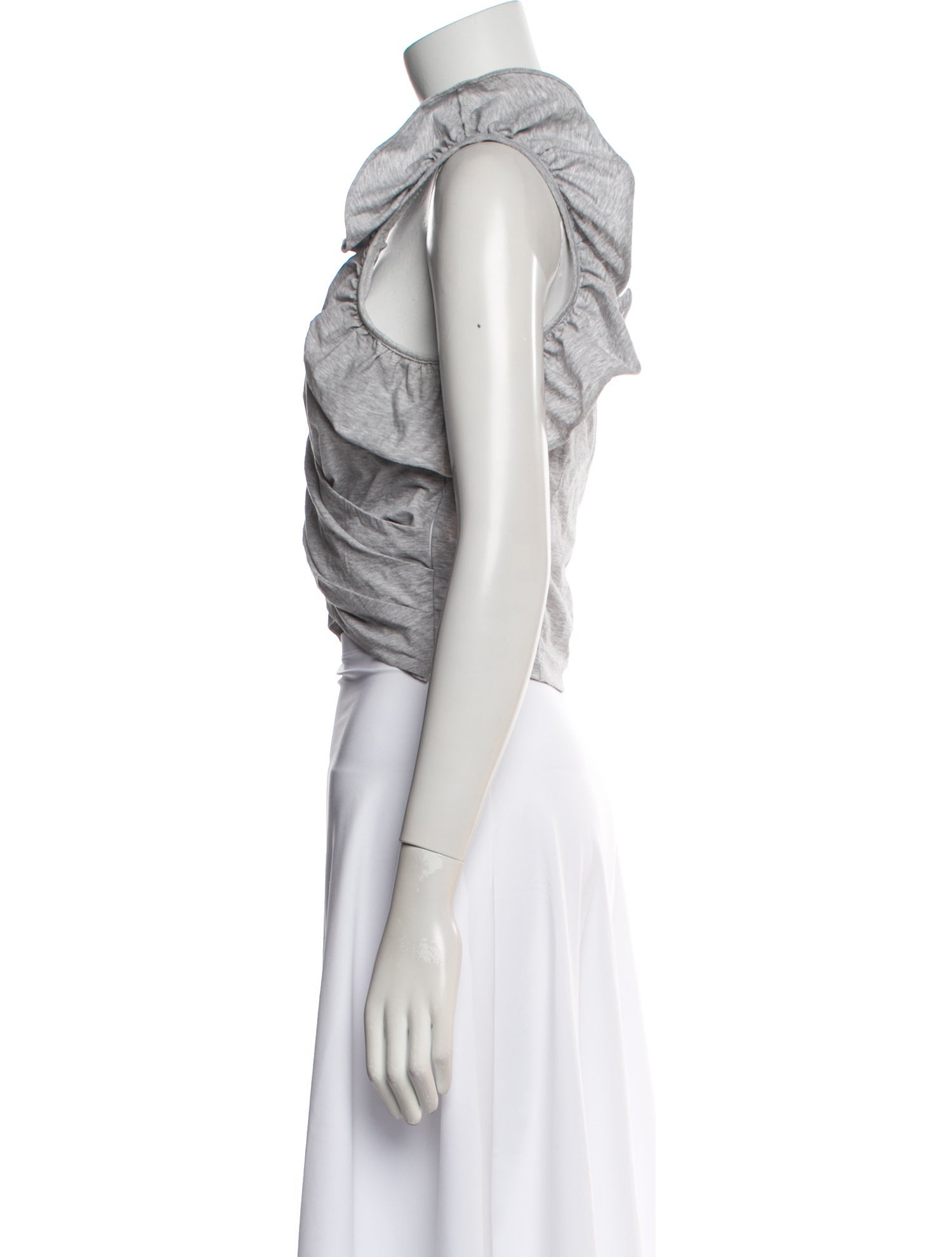 Cinq à Sept One-Shoulder Sleeveless Crop Top