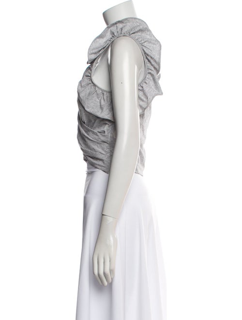 Cinq à Sept One-Shoulder Sleeveless Crop Top