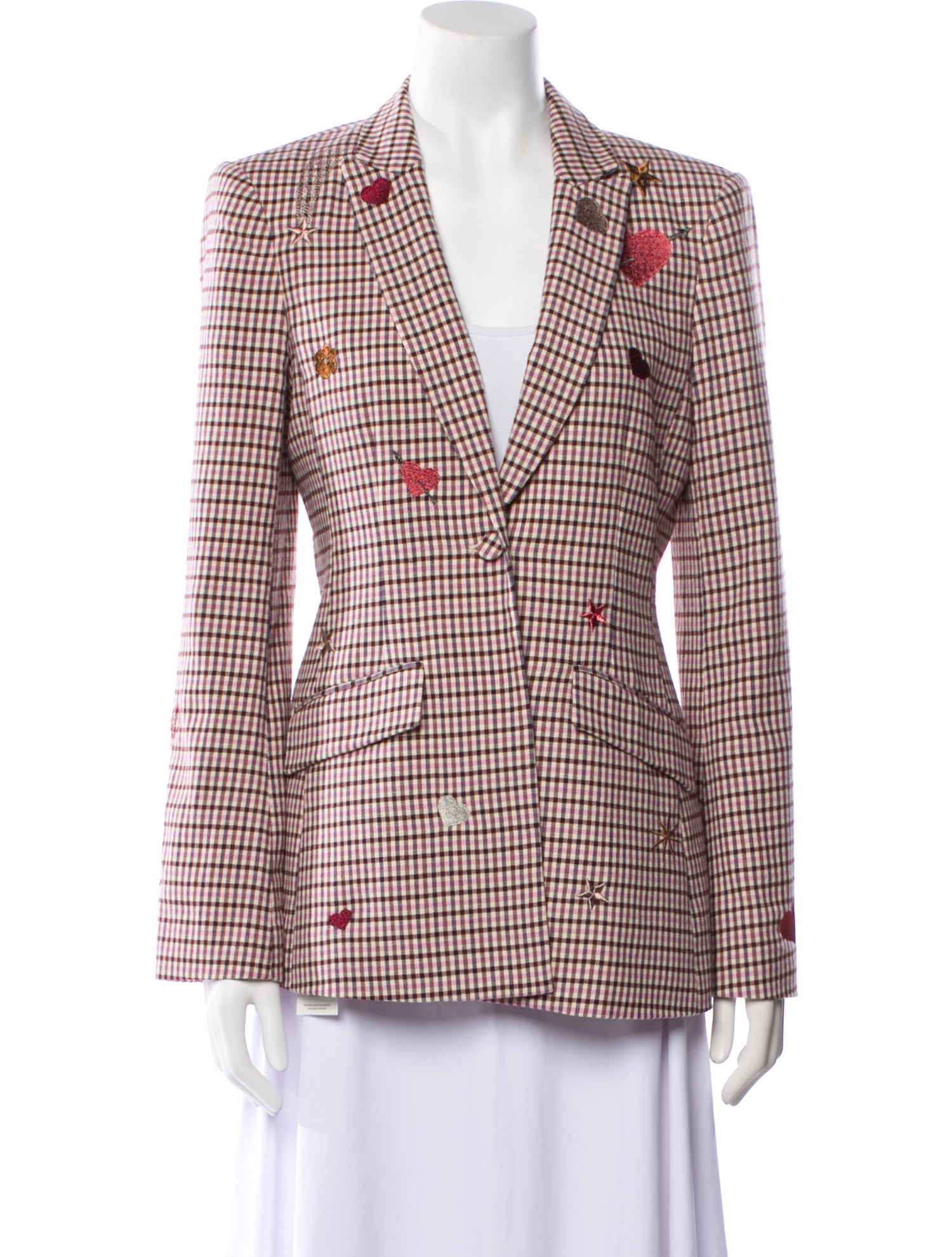 Cinq à Sept Plaid Print Blazer