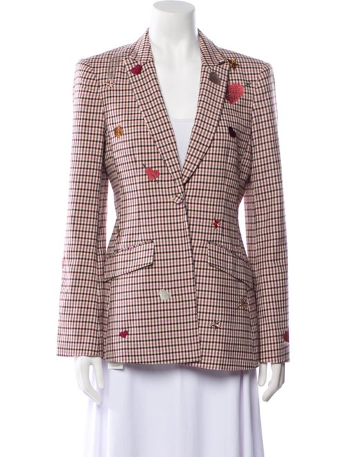 Cinq à Sept Plaid Print Blazer