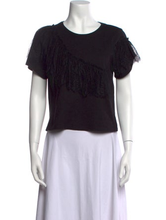 Cinq à Sept Crew Neck Short Sleeve T-Shirt