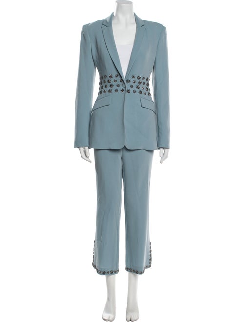 Cinq à Sept Crystal Embellishments Pantsuit