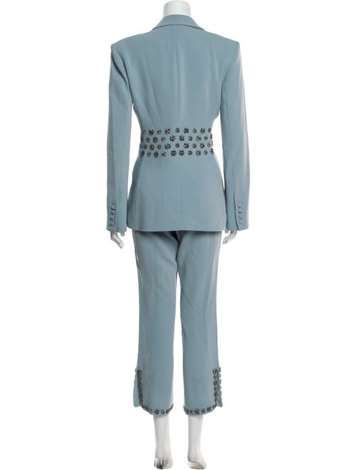 Cinq à Sept Crystal Embellishments Pantsuit