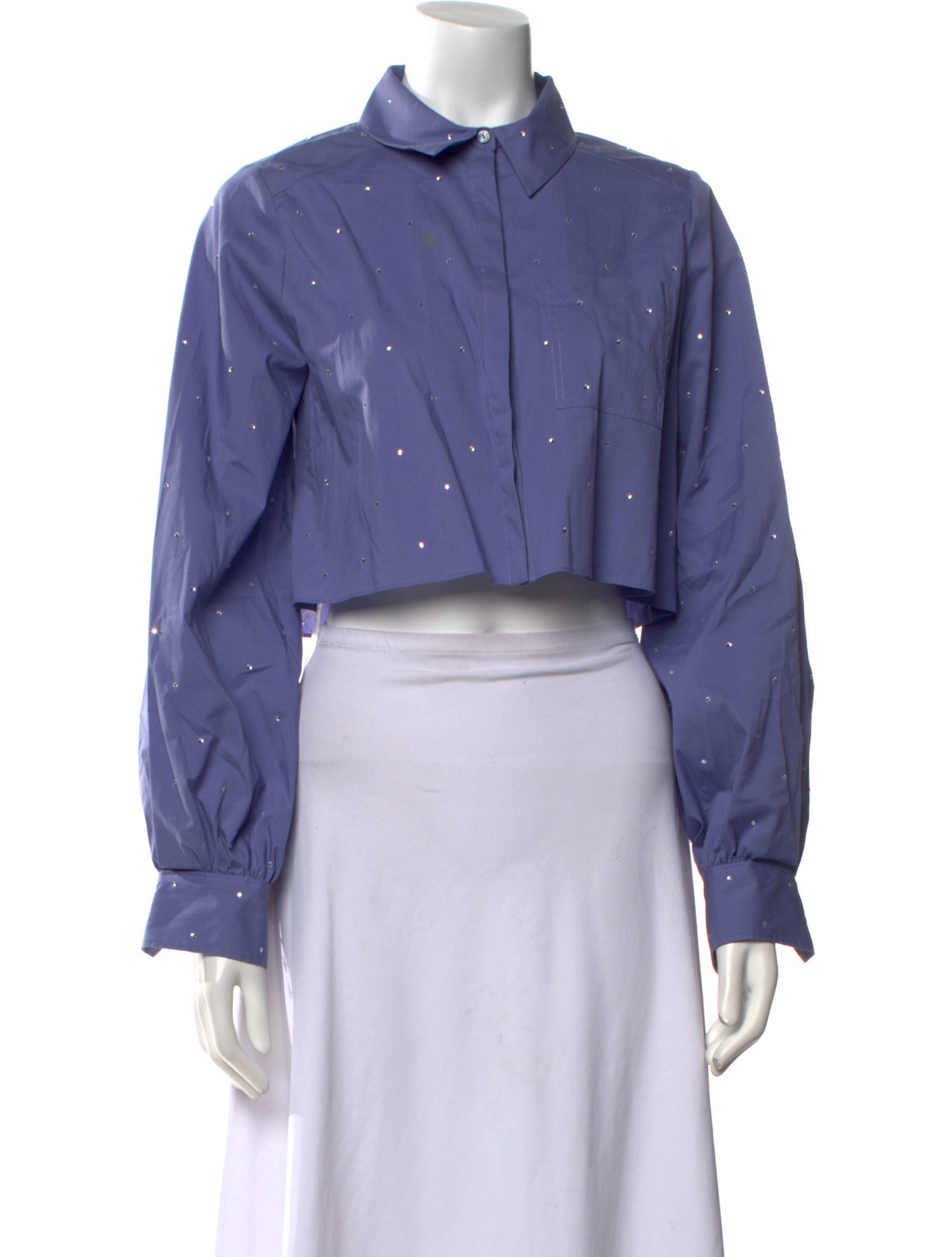 Cinq à Sept Long Sleeve Crop Top