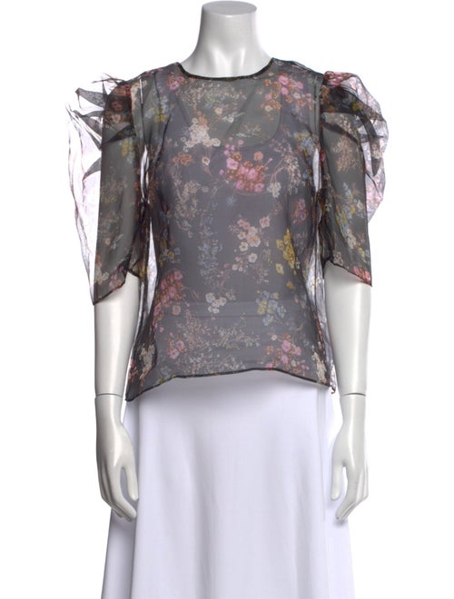Cinq à Sept Silk Floral Print Blouse