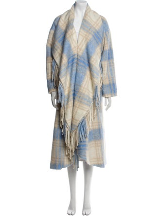 Cinq à Sept Plaid Print Coat