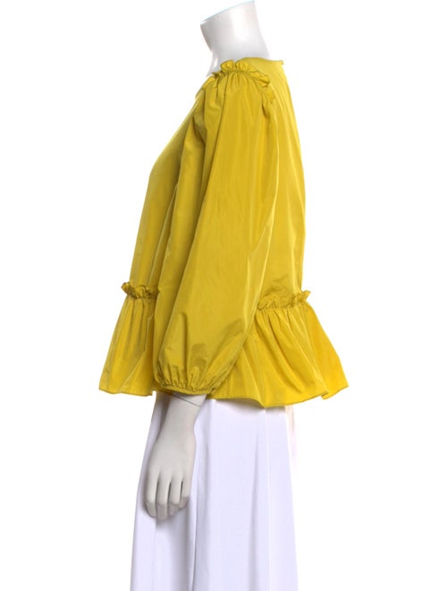 Cinq à Sept Crew Neck Three-Quarter Sleeve Blouse