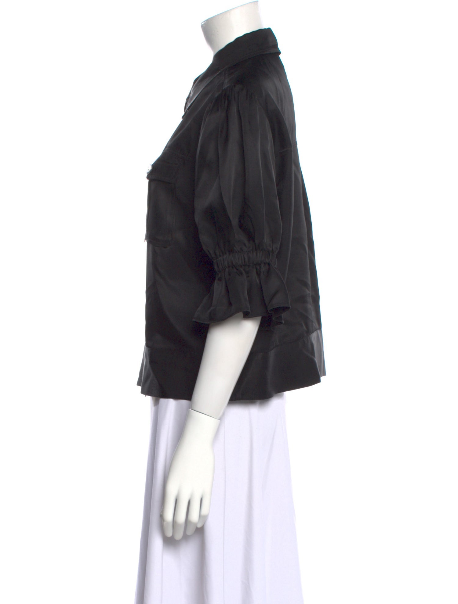 Cinq à Sept Three-Quarter Sleeve Button-Up Top