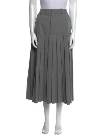 Cinq à Sept Ruffle Embellishment Midi Length Skirt