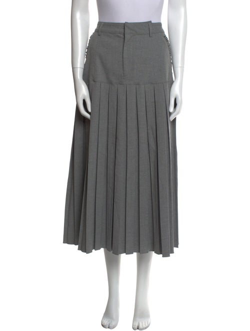 Cinq à Sept Ruffle Embellishment Midi Length Skirt