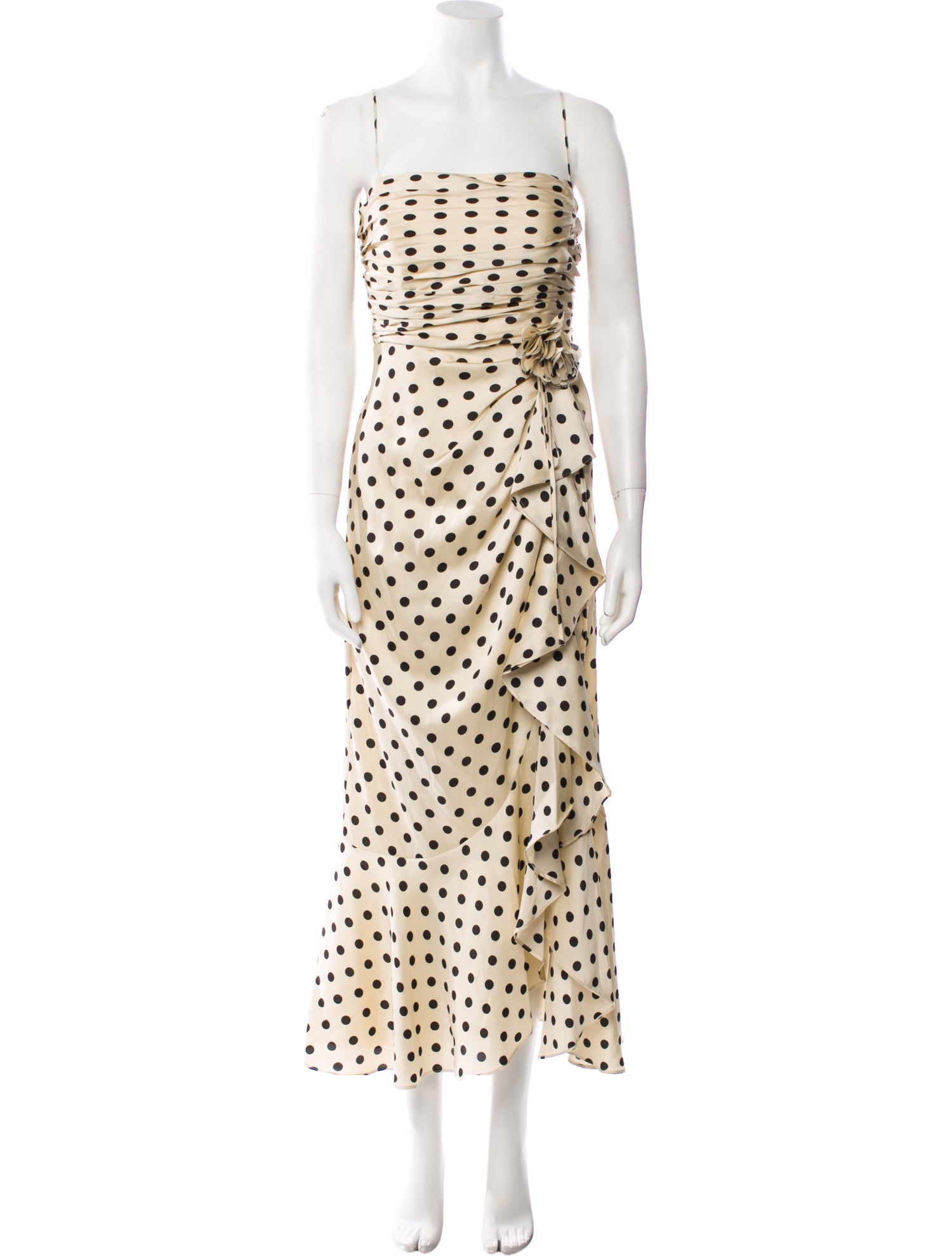 Cinq à Sept Polka Dot Print Long Dress