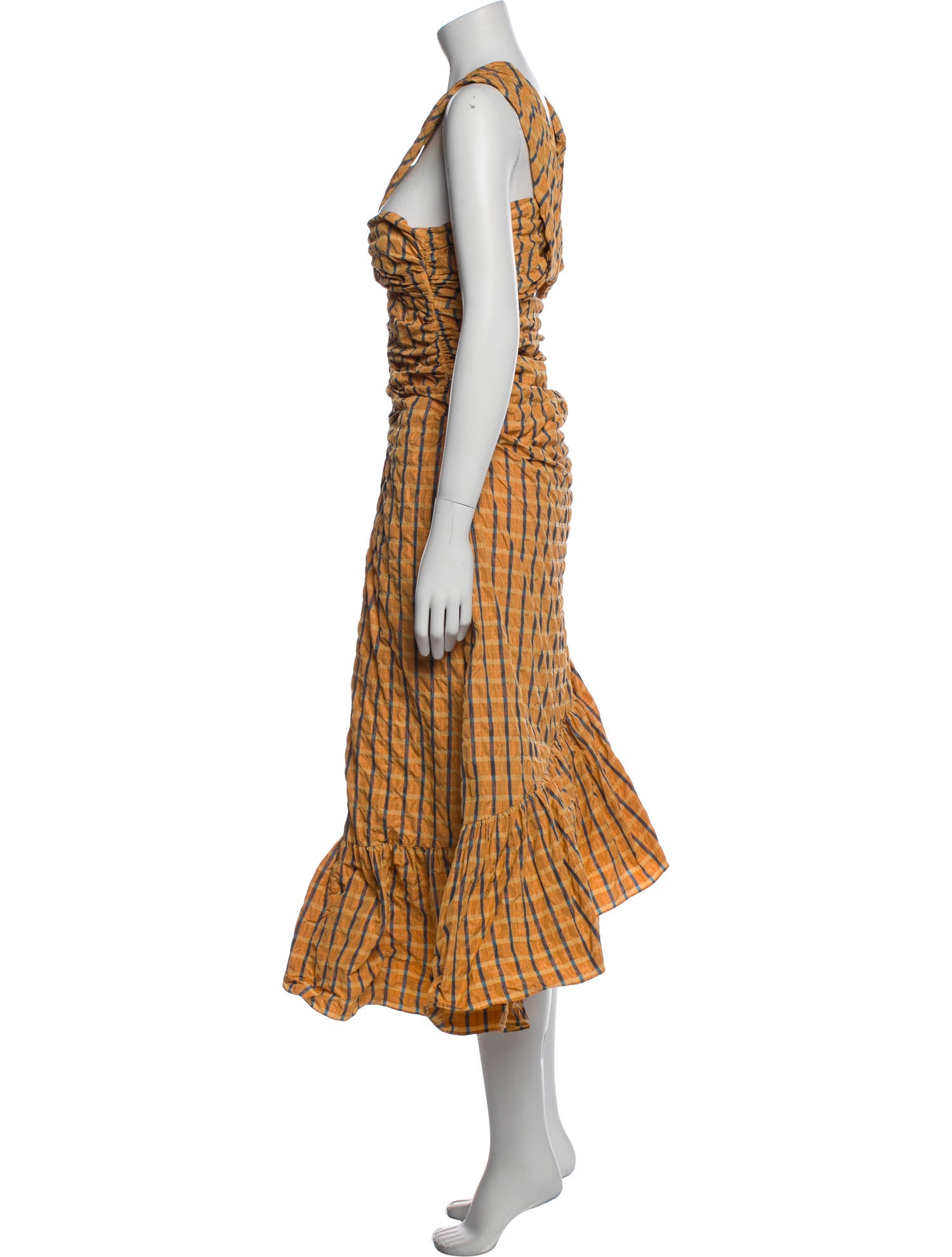 Cinq à Sept Plaid Print Long Dress