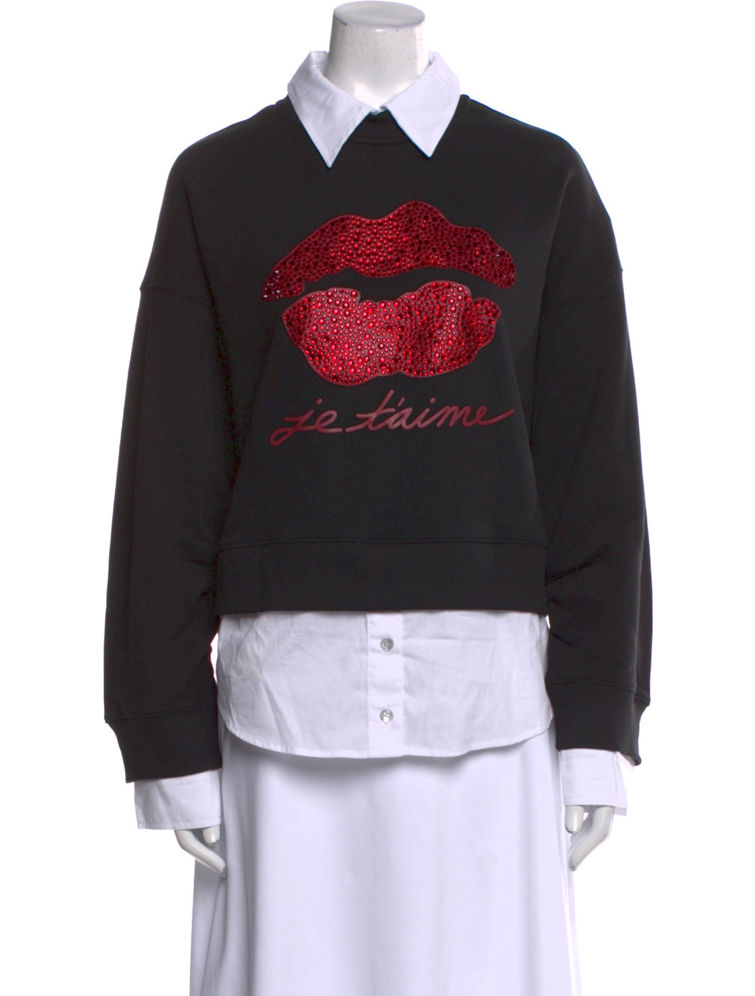 Cinq à Sept Graphic Print Long Sleeve Sweatshirt w/ Tags