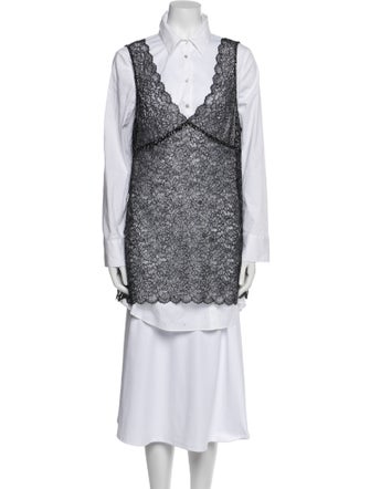 Cinq à Sept Lace Pattern Mini Dress