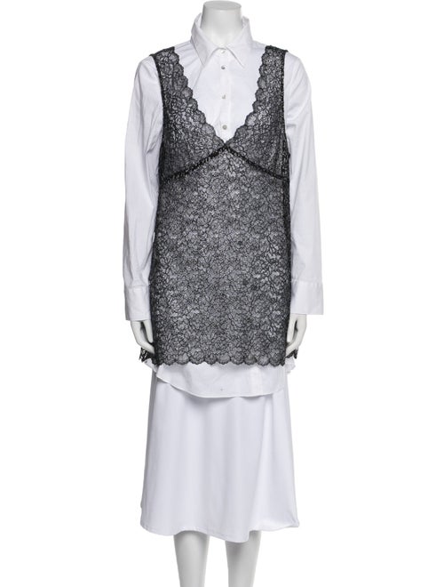 Cinq à Sept Lace Pattern Mini Dress