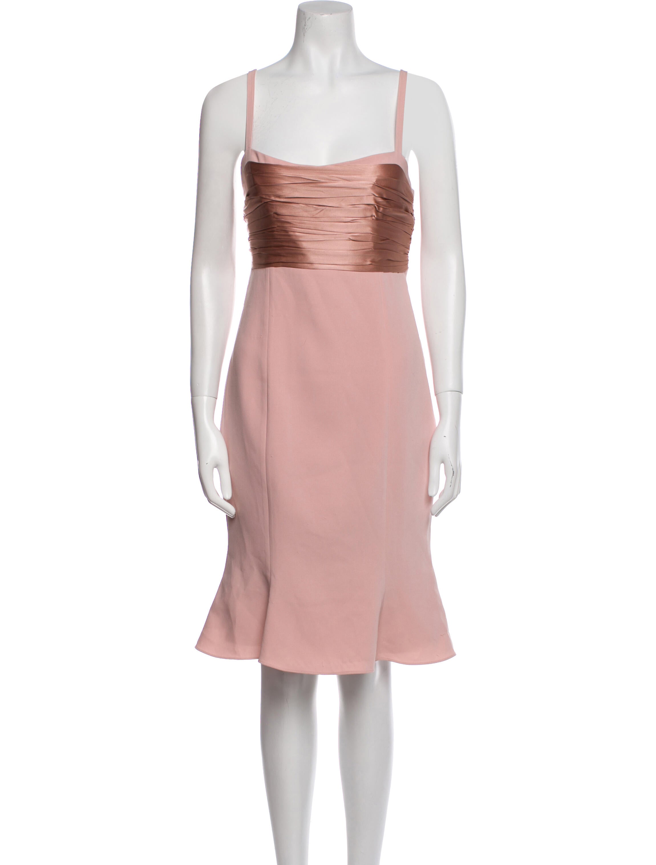 Cinq à Sept Square Neckline Knee-Length Dress