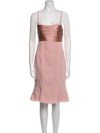 Cinq à Sept Square Neckline Knee-Length Dress