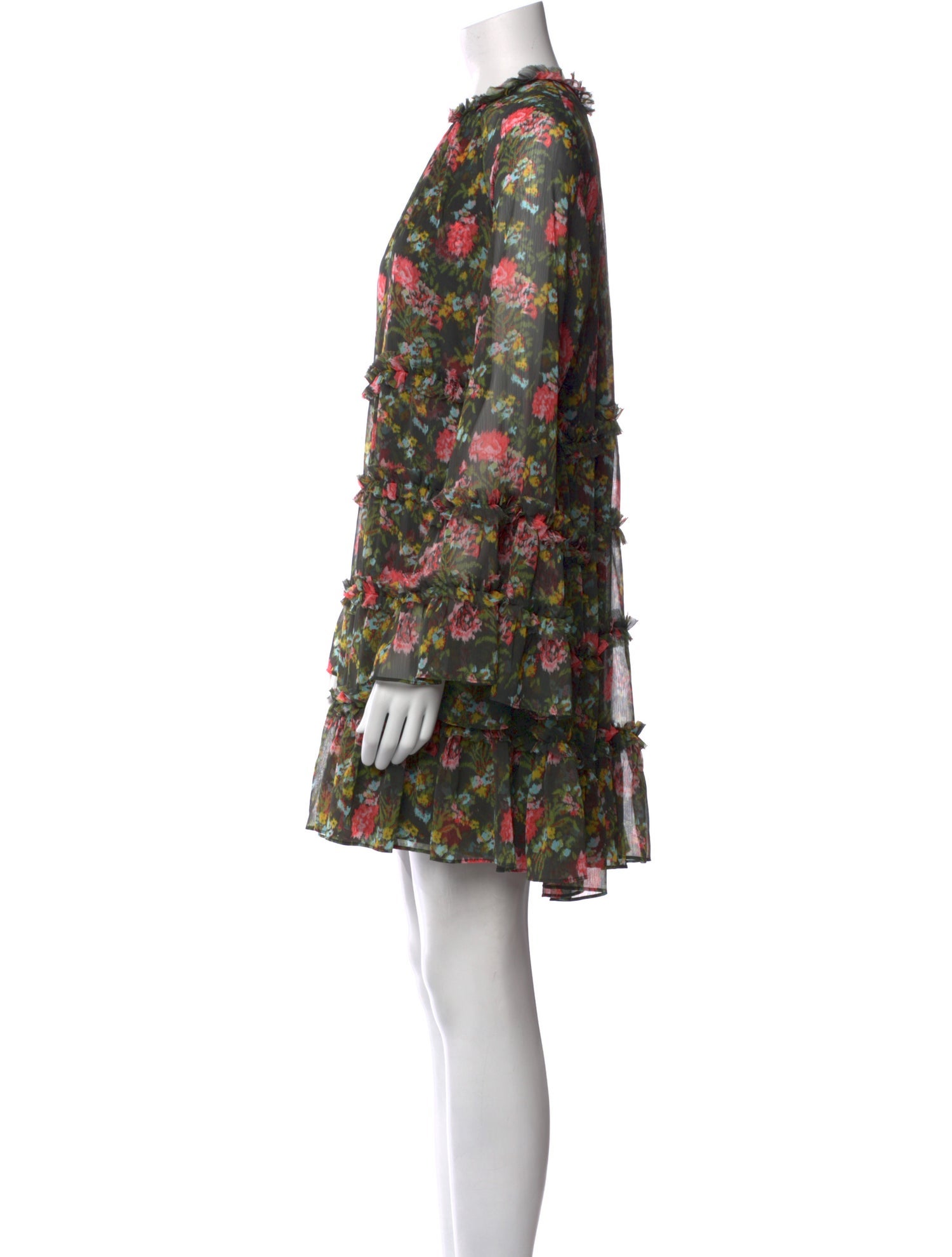 Cinq à Sept Floral Print Mini Dress