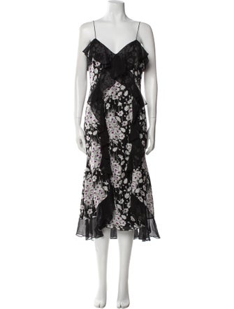 Cinq à Sept Silk Midi Length Dress