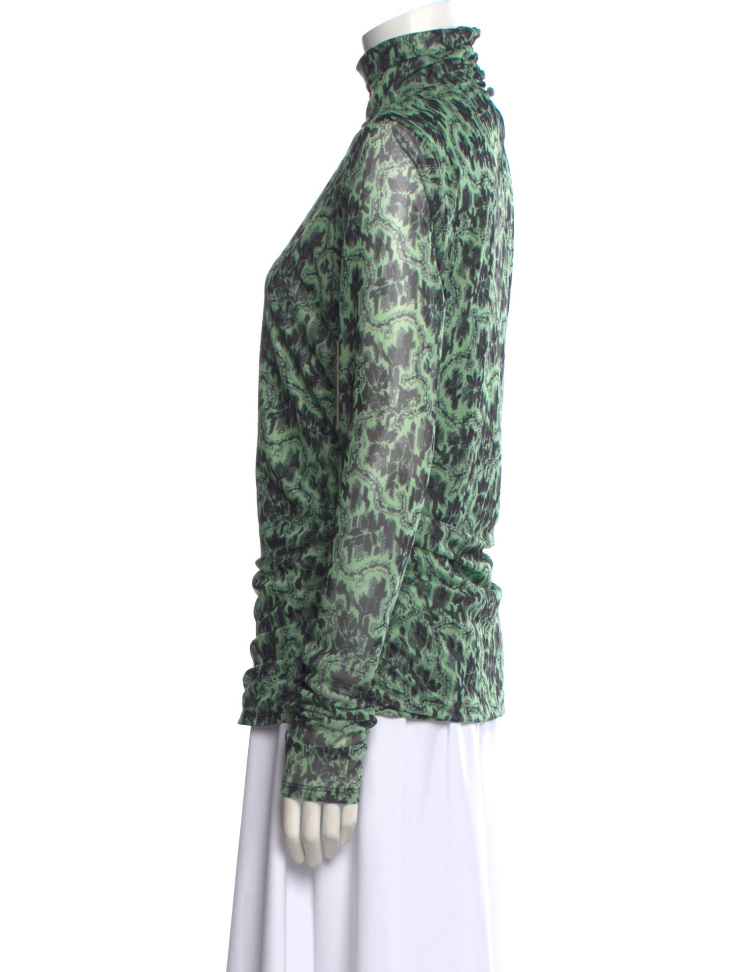 Cinq à Sept Printed Mock Neck Blouse w/ Tags