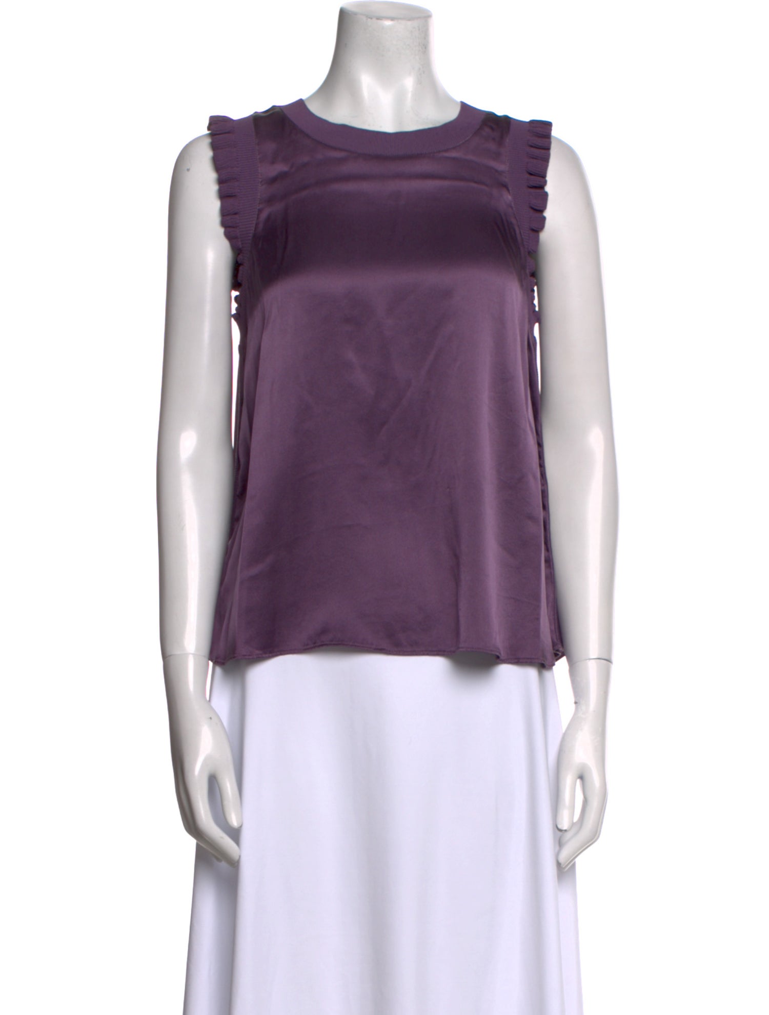 Cinq à Sept Silk Crew Neck Top