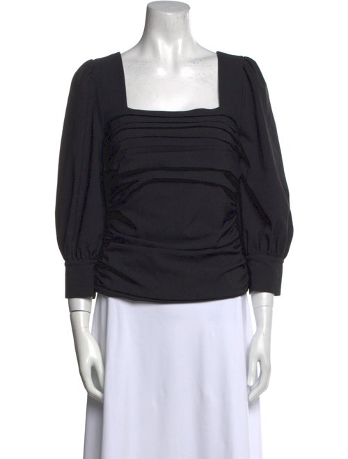 Cinq à Sept Square Neckline Three-Quarter Sleeve Top
