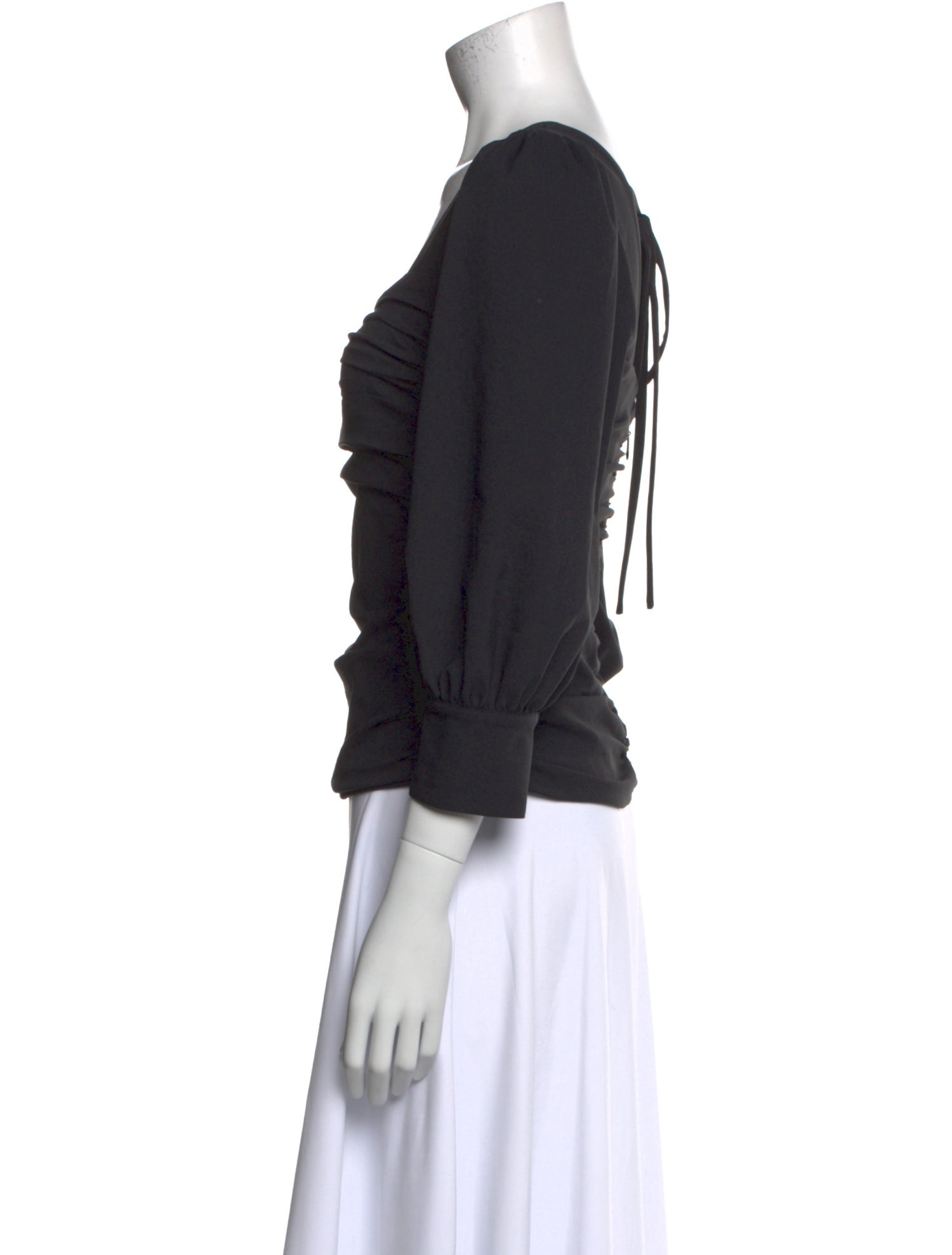 Cinq à Sept Square Neckline Three-Quarter Sleeve Top