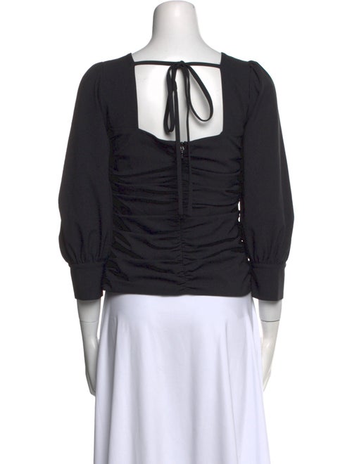 Cinq à Sept Square Neckline Three-Quarter Sleeve Top
