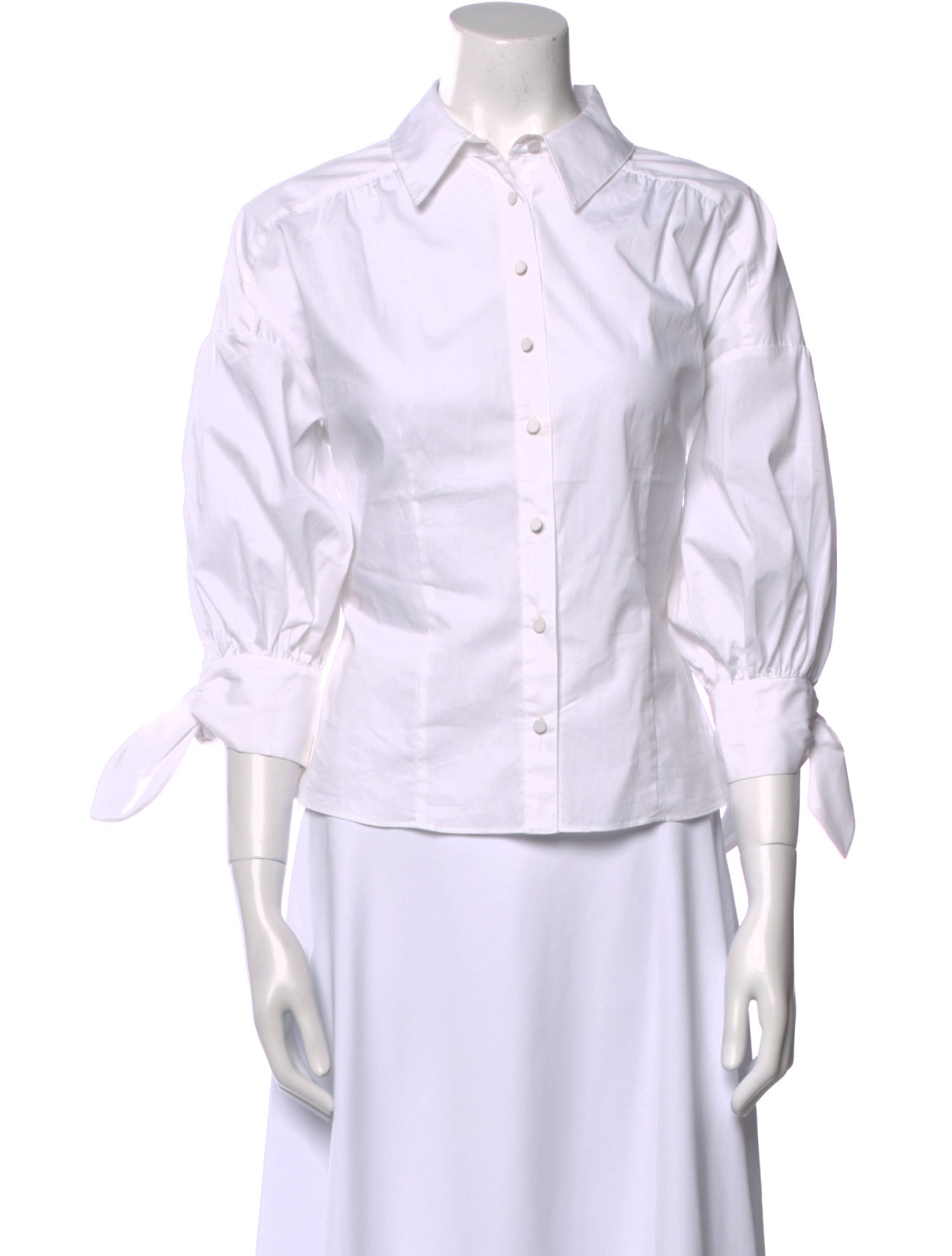 Cinq à Sept Three-Quarter Sleeve Button-Up Top