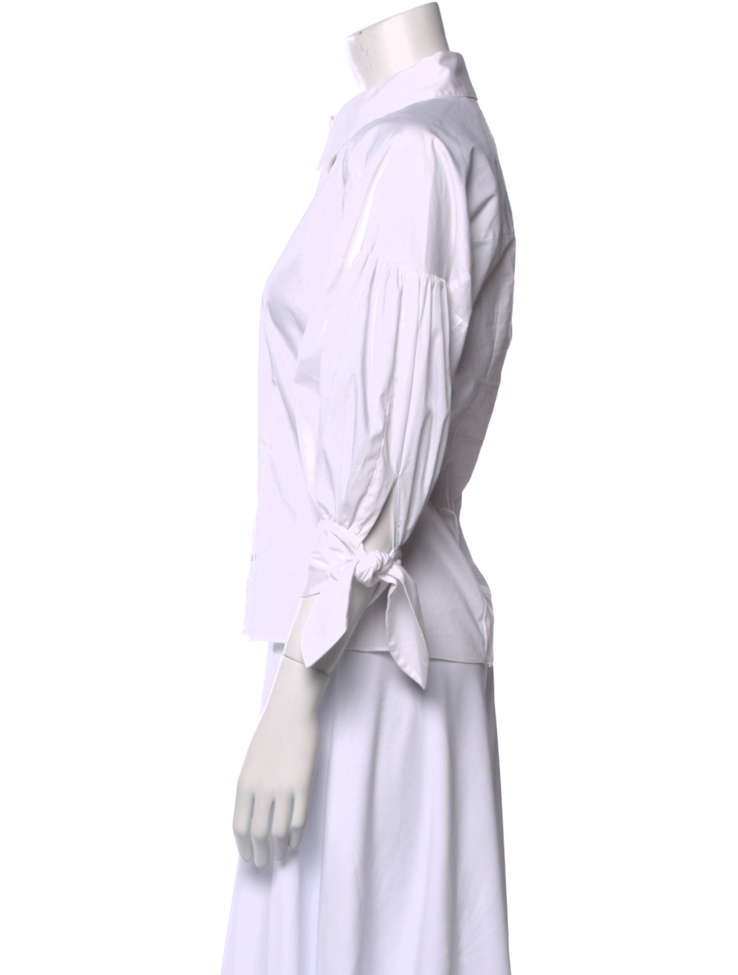 Cinq à Sept Three-Quarter Sleeve Button-Up Top