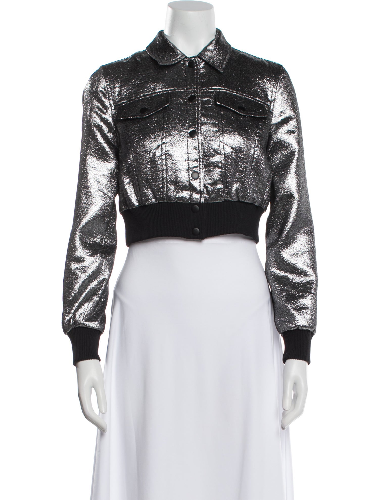 Cinq à Sept Colorblock Pattern Bomber Jacket