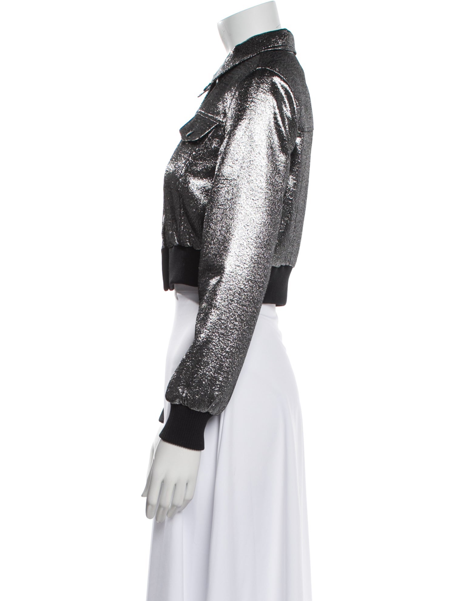 Cinq à Sept Colorblock Pattern Bomber Jacket