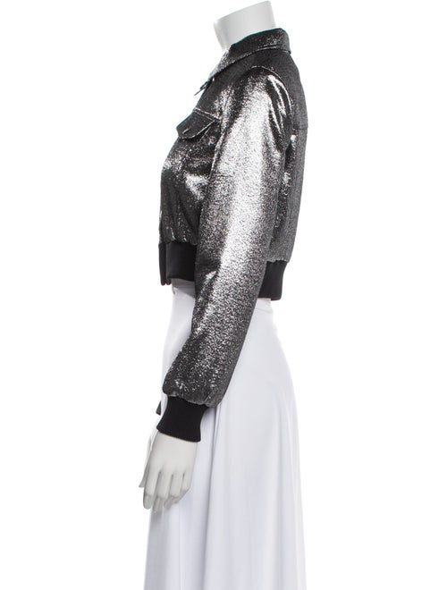 Cinq à Sept Colorblock Pattern Bomber Jacket