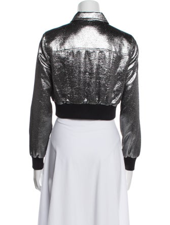 Cinq à Sept Colorblock Pattern Bomber Jacket