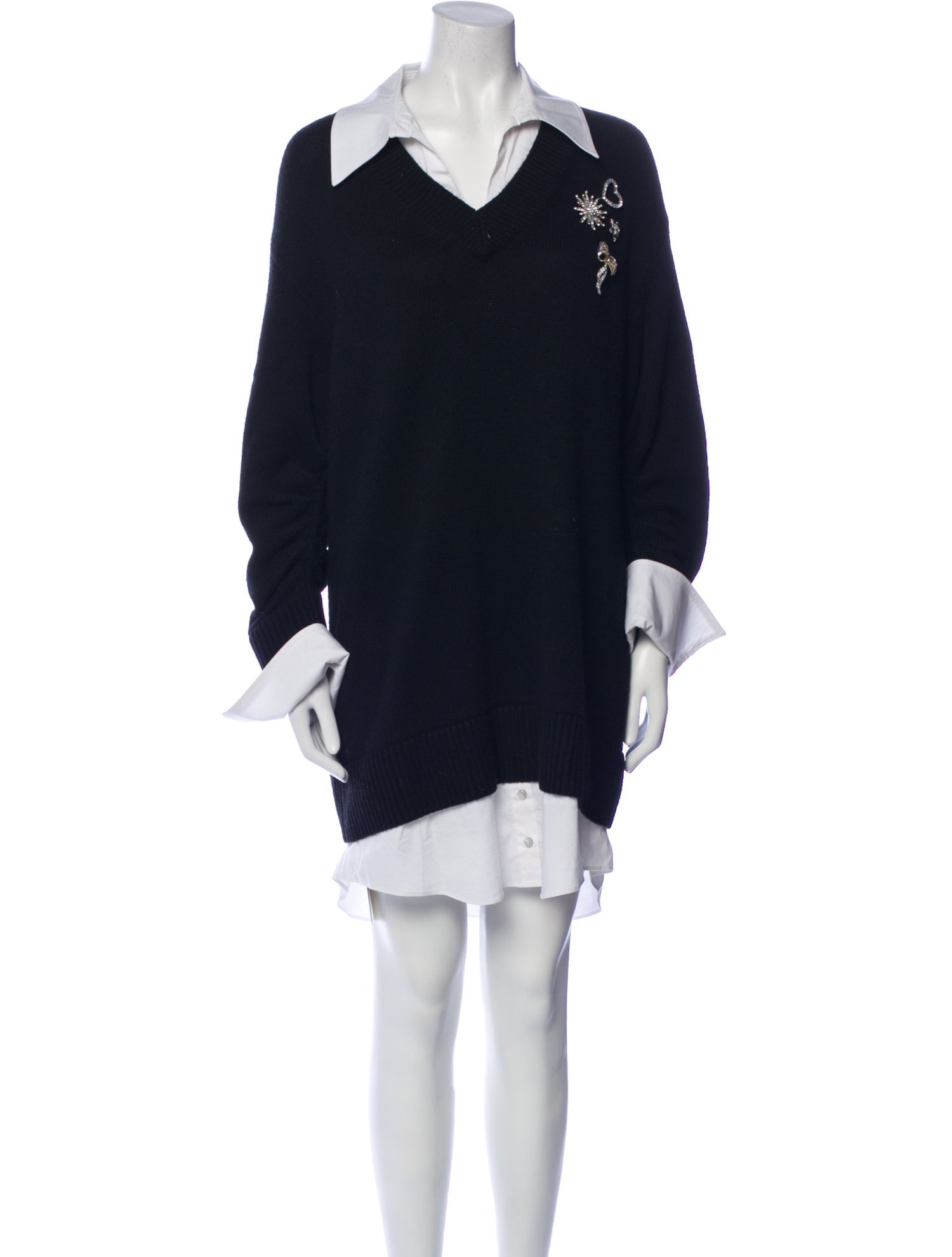 Cinq à Sept V-Neck Mini Dress