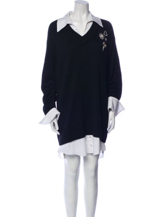 Cinq à Sept V-Neck Mini Dress