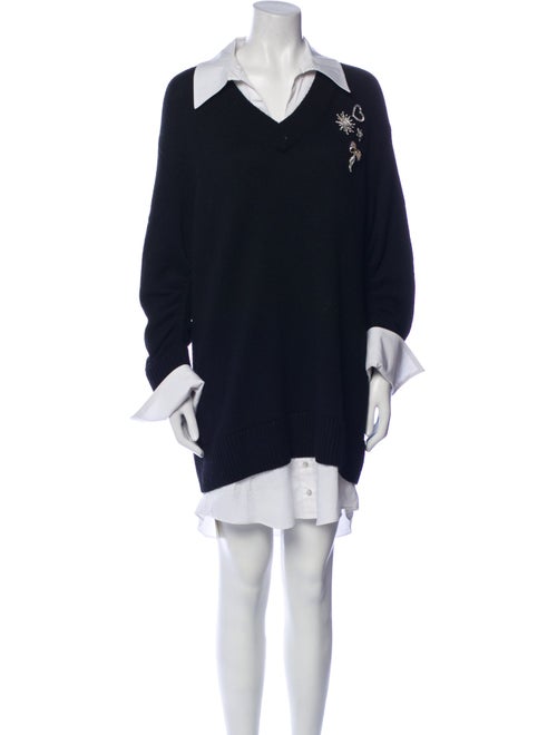 Cinq à Sept V-Neck Mini Dress