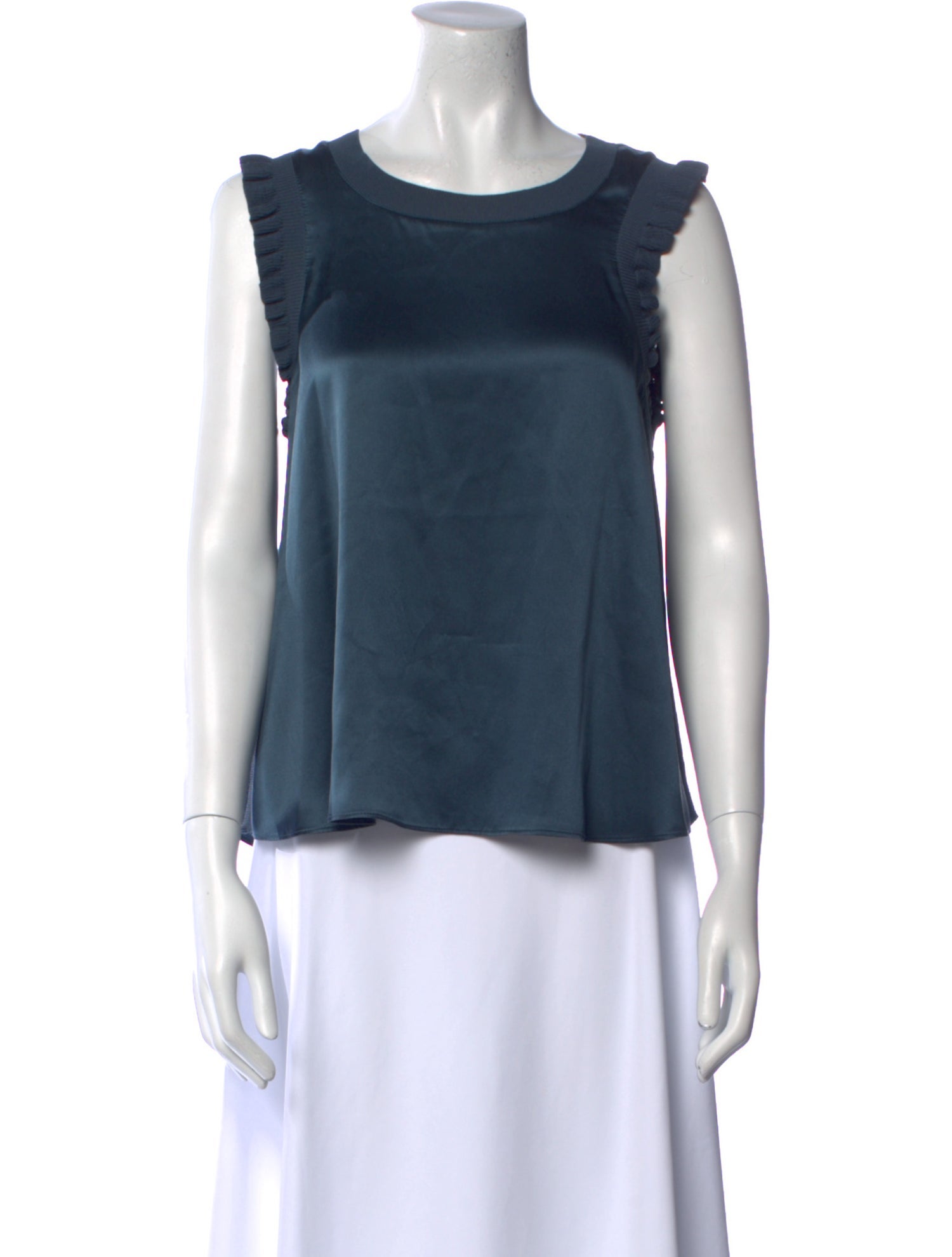 Cinq à Sept Silk Scoop Neck Top